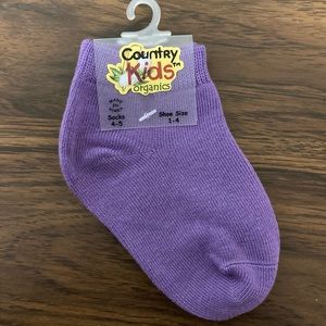 $1 NWT Country Kids Organics Purple Socks 4-5